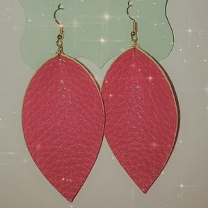 Faux leather earrings